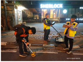 survei georadar untuk mencari pipa dan kabel di bawah permukaan tanah kota bandung